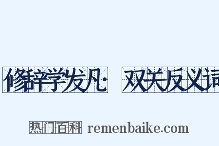 修辞学发凡·双关反义词是什么意思的图片